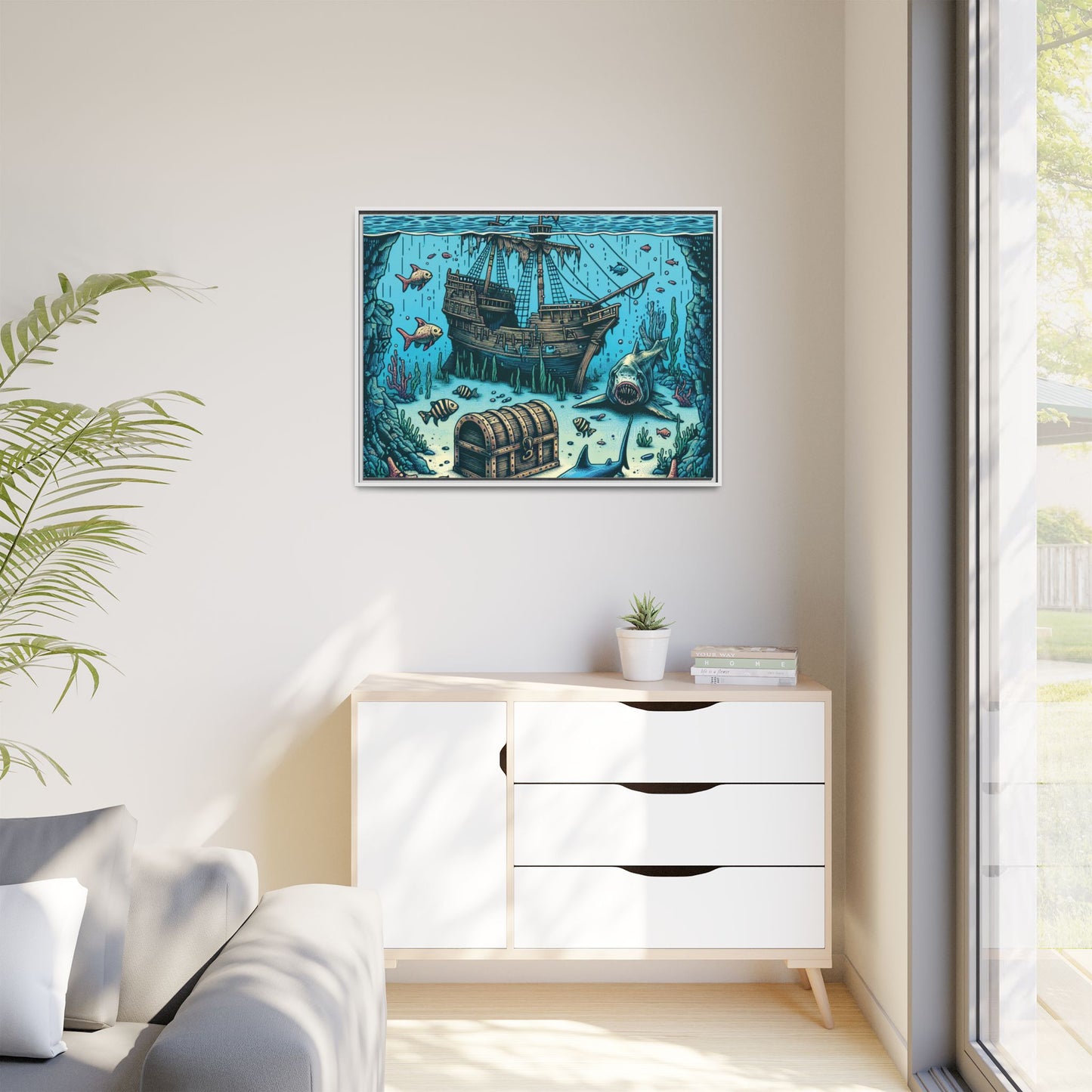 Canvas Print - Sea Loving Vibe, Bright Colors, Perfect for Beach House or AirB&B