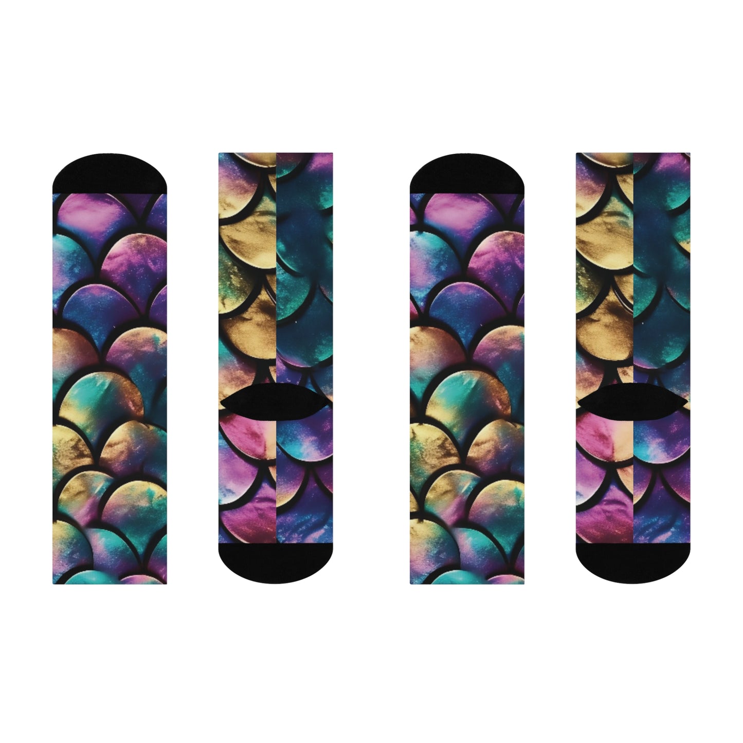 Shimmery Mermaid Crew Socks - Non Binary/ LGBTQ /Straight