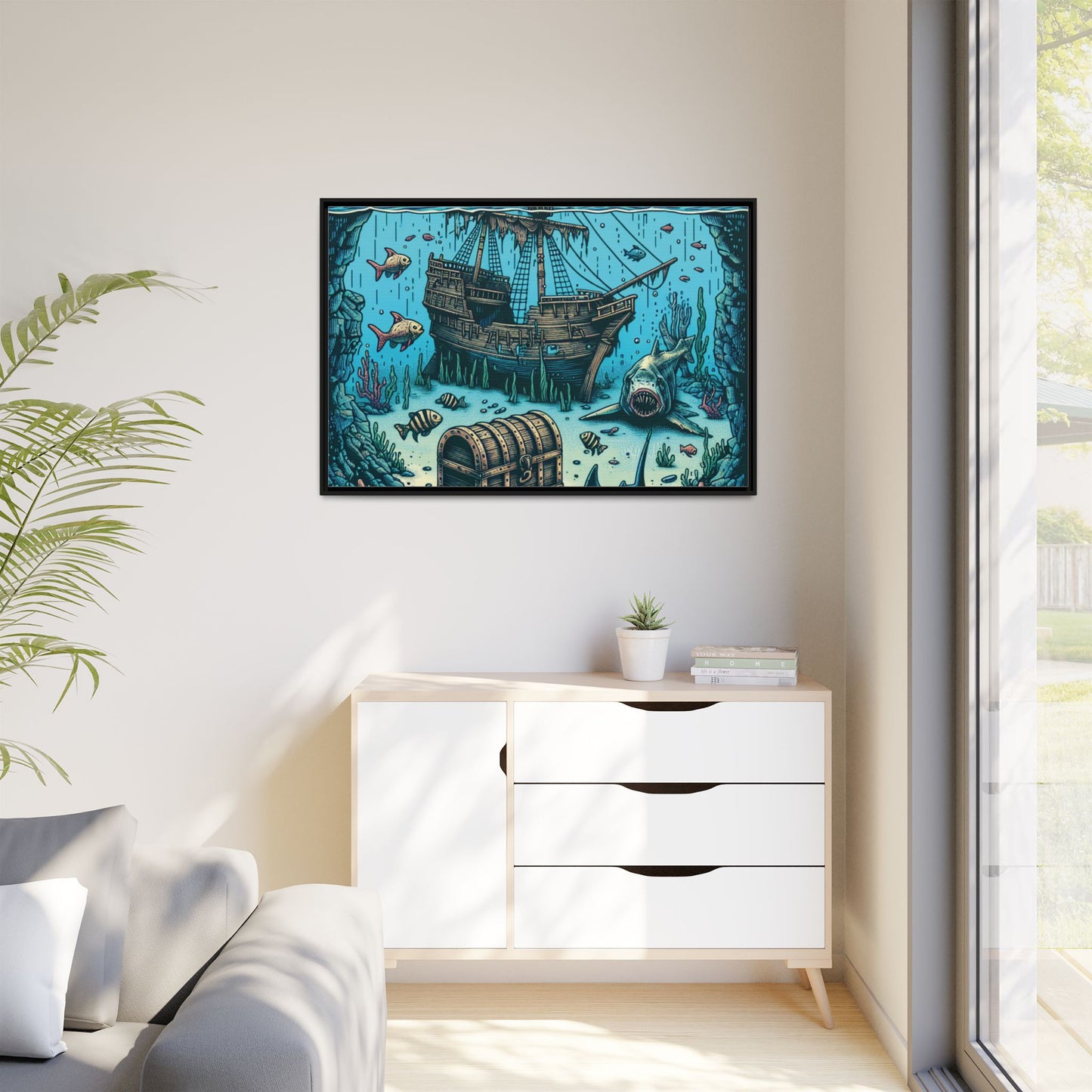 Canvas Print - Sea Loving Vibe, Bright Colors, Perfect for Beach House or AirB&B