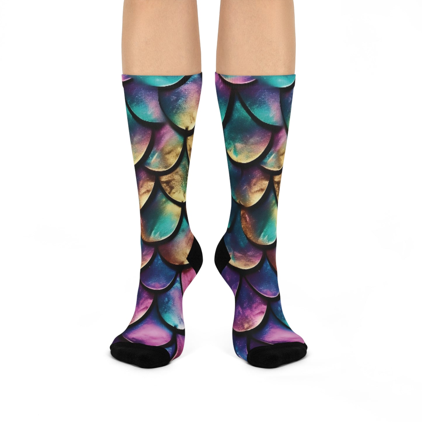 Shimmery Mermaid Crew Socks - Non Binary/ LGBTQ /Straight