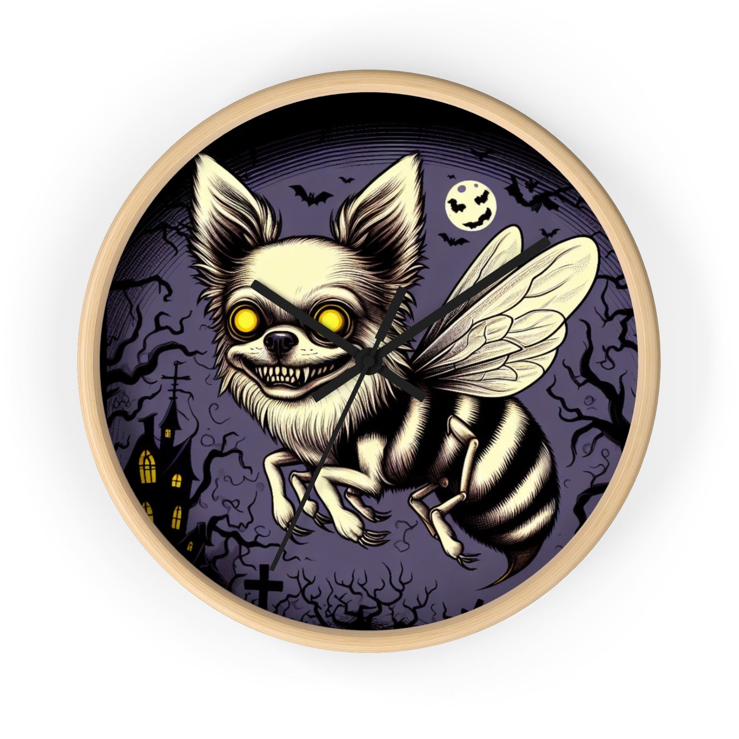 RockyBeez Wall Clock - Quirky and Spooky Home Decor