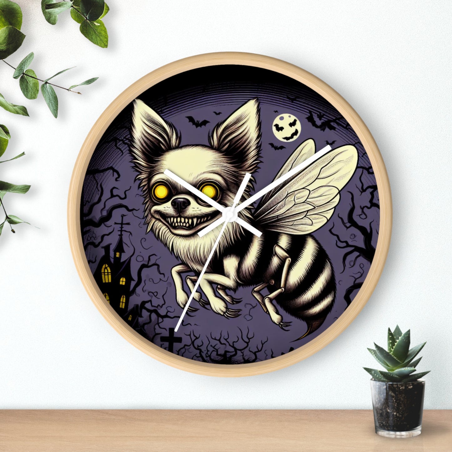 RockyBeez Wall Clock - Quirky and Spooky Home Decor