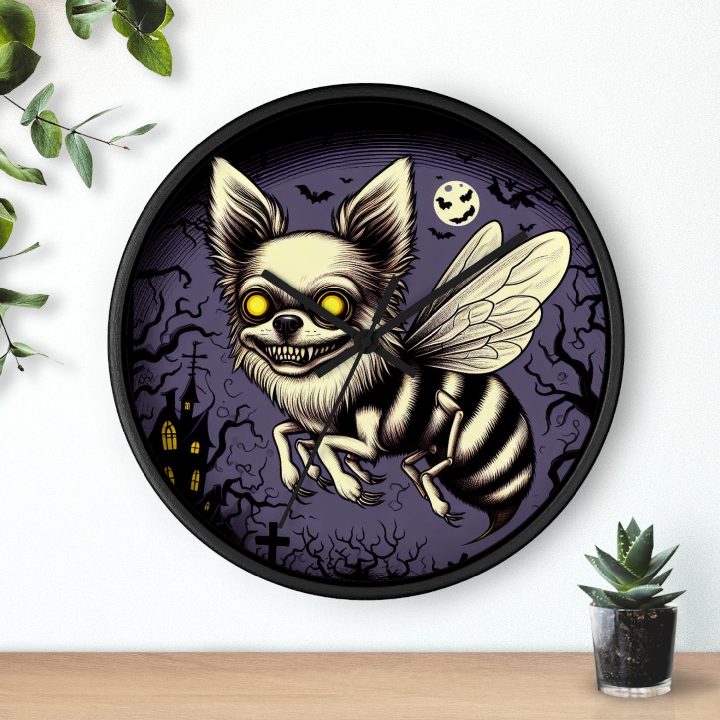 RockyBeez Wall Clock - Quirky and Spooky Home Decor