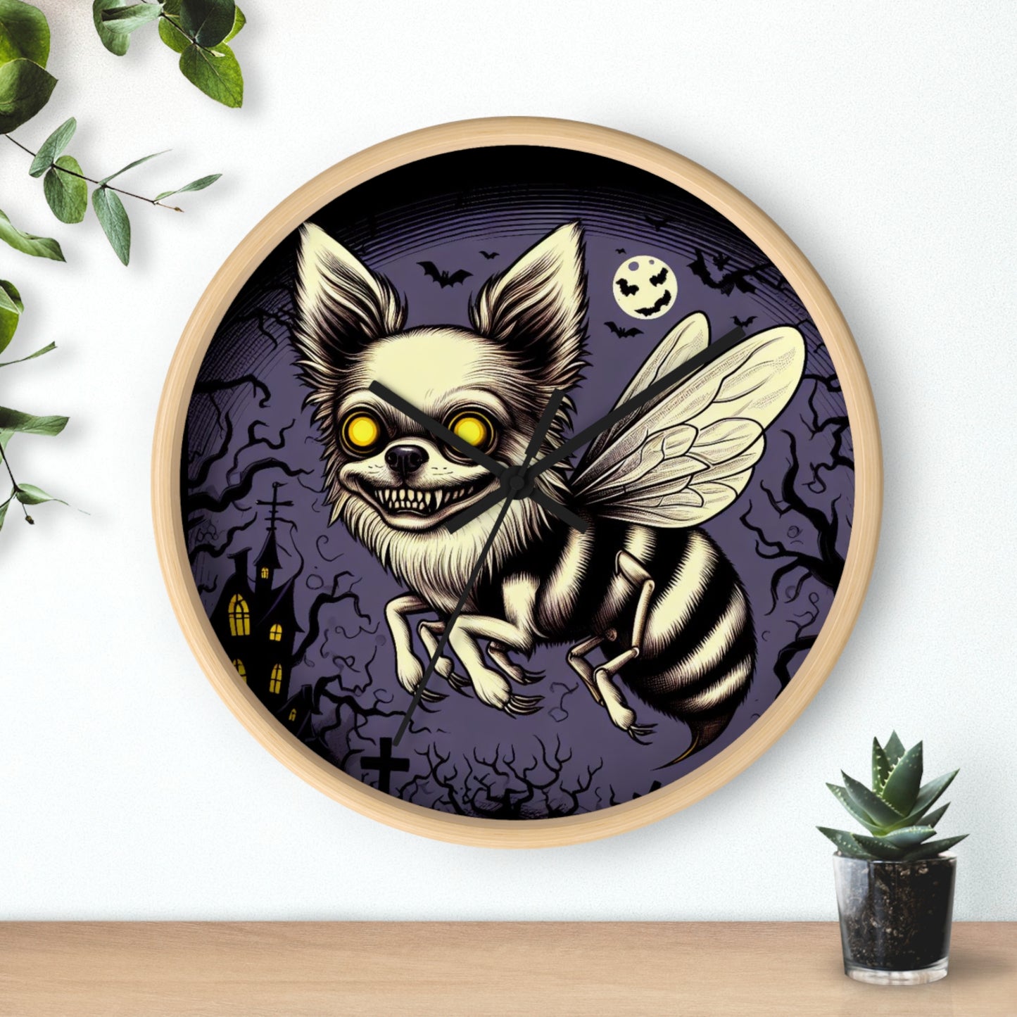 RockyBeez Wall Clock - Quirky and Spooky Home Decor