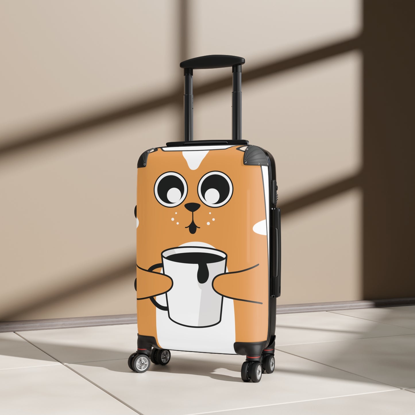 Sip, Wag and Explore with Your Coffee Loving Pup Suitcase