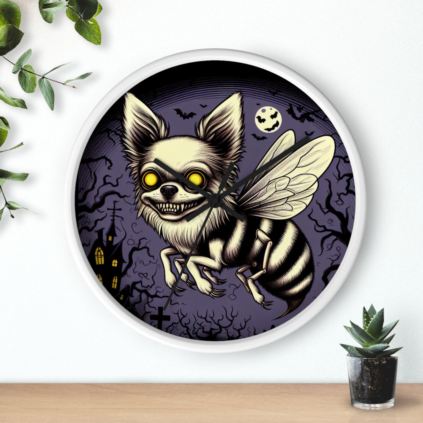 RockyBeez Wall Clock - Quirky and Spooky Home Decor