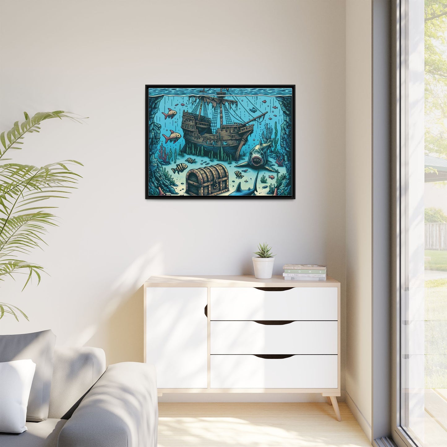 Canvas Print - Sea Loving Vibe, Bright Colors, Perfect for Beach House or AirB&B