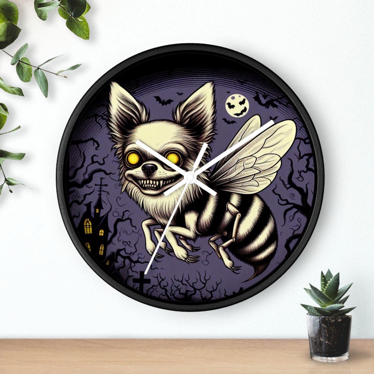 RockyBeez Wall Clock - Quirky and Spooky Home Decor