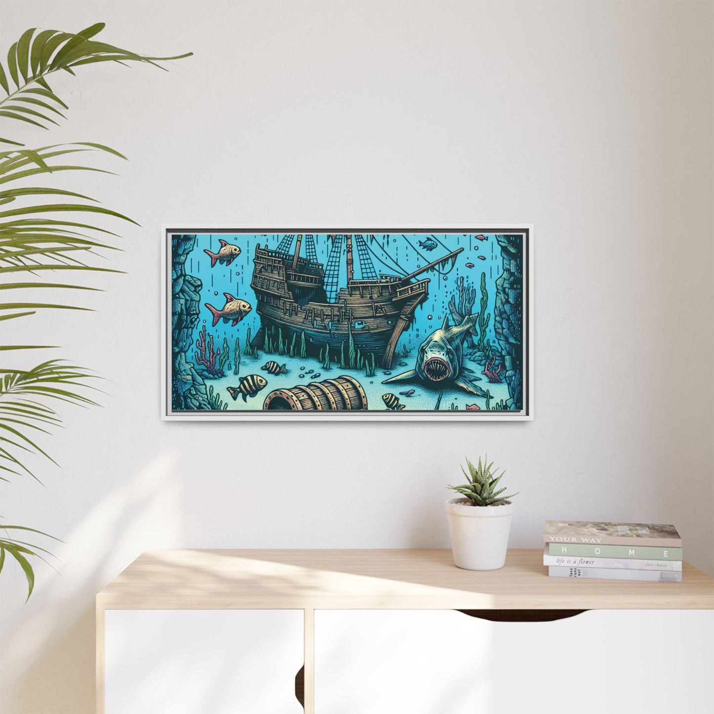 Canvas Print - Sea Loving Vibe, Bright Colors, Perfect for Beach House or AirB&B